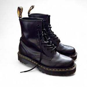 Black leather Dr. Martens 1460 Pascal boots